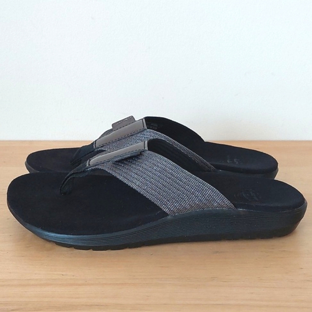 Dr. Martens Brianna Metallic Silver Flip Flop Sandals